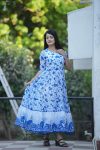 DESIGNER GEORGETTE FLORAL PRINTED FRILL PATTERN LONG ONE PIECE PARTY WEAR WHOLESALE PRICE ETHNIC GARMENT (3)