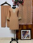 DESIGNER GEORGETTE SEQUENCE AND ZARI EMBROIDERY WORK TOP BOTTOM WITH DUPATTA FESTIVE WEAR WHOLESALE PRICE ETHNIC GARMENT (3)