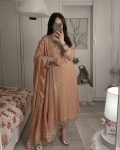 DESIGNER GEORGETTE SEQUENCE AND ZARI EMBROIDERY WORK TOP BOTTOM WITH DUPATTA FESTIVE WEAR WHOLESALE PRICE ETHNIC GARMENT (3)