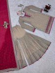 DESIGNER GEORGETTE THREAD WITH SEQUENCE WORK TOP SHARARA WITH DUPATTA FESTIVE WEAR WHOLESALE PRICE ETHNIC GARMENT (17)