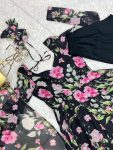 DESIGNER ORGANZA PRINTED EMBBROIDERY SEQUENCE WORK GOWN BOTTOM WIH DUPATTA FESTIVE WEAR WHOLESALE PRICE ETHNIC GARMENT(18)