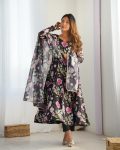 DESIGNER ORGANZA PRINTED EMBBROIDERY SEQUENCE WORK GOWN BOTTOM WIH DUPATTA FESTIVE WEAR WHOLESALE PRICE ETHNIC GARMENT(18)
