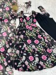 DESIGNER ORGANZA PRINTED EMBBROIDERY SEQUENCE WORK GOWN BOTTOM WIH DUPATTA FESTIVE WEAR WHOLESALE PRICE ETHNIC GARMENT(18)