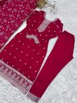 DESIGNER RANGOLI SILK EMBROIDERY SEQUENCE AND JARI WORK TOP BOTTOM WITH DUPATTA FESTIVE WEAR WHOLESALE PRICE ETHNIC GARMENT (11)