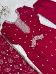 DESIGNER RANGOLI SILK EMBROIDERY SEQUENCE AND JARI WORK TOP BOTTOM WITH DUPATTA FESTIVE WEAR WHOLESALE PRICE ETHNIC GARMENT (11)