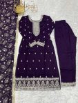 DESIGNER RANGOLI SILK EMBROIDERY SEQUENCE AND JARI WORK TOP BOTTOM WITH DUPATTA FESTIVE WEAR WHOLESALE PRICE ETHNIC GARMENT (3)