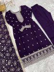 DESIGNER RANGOLI SILK EMBROIDERY SEQUENCE AND JARI WORK TOP BOTTOM WITH DUPATTA FESTIVE WEAR WHOLESALE PRICE ETHNIC GARMENT (3)
