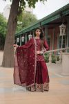 DESIGNER RANGOLI SILK SEQUENCE AND THREAD EMBROIDERY WORK TOP PALAZZO WITH DUPATTA FESTIVE WEAR WHOLESALE PRICE ETHNIC GARMENT (8)