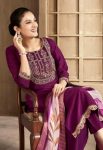 DESIGNER RAYON SLUB EMBROIDERY WORK TOP BOTTOM WITH DUPATTA FESTIVE WEAR WHOLESALE PRICE ETHNIC GARMENT (13)