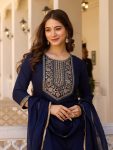 DESIGNER RAYON SLUB SEQUENCE CODING EMBROIDERY WORK TOP BOTTOM WITH DUPATTA FESTIVE WEAR WHOLESALE PRICE ETHNIC GARMNET (9)