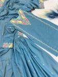 DESIGNER SHIMMER SILK EMBROIDERY SEQUENCE WORK TOP PALAZZO WITH DUPATTA PARTY WEAR WHOLESALE PRICE ETHNIC GARMENT (5)