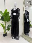 DESIGNER SOFT BUTTERFLY NET THREAD SEUENCE WORK SHARARA SHRUG WITH UNSTITCHED BLOUSE PARTY WEAR WHOLESALE PRICE ETHNIC GARMENT (1)