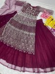 DESIGNER SOFT NET EMBROIDERY SEQUENCE WORK TOP LEHENGA WITH DUPATTA WEDDING WEAR WHOLESALE PRICE ETHNIC GARMENT (3)