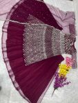 DESIGNER SOFT NET EMBROIDERY SEQUENCE WORK TOP LEHENGA WITH DUPATTA WEDDING WEAR WHOLESALE PRICE ETHNIC GARMENT (3)