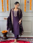 DESIGNER VISCOSE CHANDERI BEADS WITH HAND WORK TOP BOTTOM WITH DUPATTA PARTY WEAR WHOLESALE PRICE ETHNIC GARMENT (6)