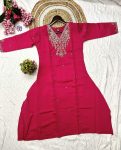 DESIGNER VISCOSE CHANDERI SILK EMBROIDERY WORK TOP BOTTOM WITH DUPATTA PARTY WEAR WHOLESALE PRICE ETHNIC GARMENT (7)