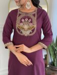 DESIGNER VISCOSE RAYON SEQUENCE CODING EMBROIDERY WORK TOP BOTTOM WITH DUPATTA FESTIVE WEAR WHOLESALE PRICE ETHNIC GARMENT (5)