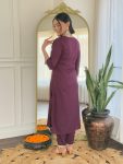DESIGNER VISCOSE RAYON SEQUENCE CODING EMBROIDERY WORK TOP BOTTOM WITH DUPATTA FESTIVE WEAR WHOLESALE PRICE ETHNIC GARMENT (5)