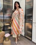 DESIGNER XHINON SILK EMBROIDERY LINING WORK TOP BOTTOM WITH DUPATTA PARTY WEAR WHOLESALE PRICE ETHNIC GARMENT (6)