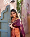 FANCY BANARASI SOFT SILK SAREE WITH UNSTITCHED BLOUSE PARTY WEAR WHOLESALE PRICE ETHNIC GARMENT (6)