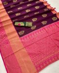 FANCY BANARASI SOFT SILK SAREE WITH UNSTITCHED BLOUSE PARTY WEAR WHOLESALE PRICE ETHNIC GARMENT (6)