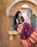 FANCY BANARASI SOFT SILK SAREE WITH UNSTITCHED BLOUSE PARTY WEAR WHOLESALE PRICE ETHNIC GARMENT (6)