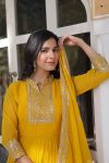 FANCY BLOOMING GEORGETTE EMBROIDREY SEQUENCE WORK GOWN WITH DUPATTA PARTY WEAR WHOLESALE PRICE ETHNIC GARMENT (7)
