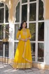 FANCY BLOOMING GEORGETTE EMBROIDREY SEQUENCE WORK GOWN WITH DUPATTA PARTY WEAR WHOLESALE PRICE ETHNIC GARMENT (7)