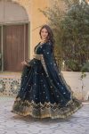 FANCY BLOOMING GEORGETTE ZARI EMBROIDERY SEQUENCE WORK GOWN WITH DUPATTA PARTY WEAR WHOLESALE PRICE ETHNIC GARMENT (8)