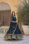 FANCY BLOOMING GEORGETTE ZARI EMBROIDERY SEQUENCE WORK GOWN WITH DUPATTA PARTY WEAR WHOLESALE PRICE ETHNIC GARMENT (8)