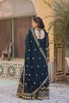 FANCY BLOOMING GEORGETTE ZARI EMBROIDERY SEQUENCE WORK GOWN WITH DUPATTA PARTY WEAR WHOLESALE PRICE ETHNIC GARMENT (8)