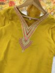 FANCY CHANDERI SILK SEQUENCE EMBROIDERY CODING WORK TOP BOTTOM WITH DUPATTA PARTY WEAR WHOLESALE PRICE ETHNIC GARMENT (6)