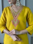 FANCY CHANDERI SILK SEQUENCE EMBROIDERY CODING WORK TOP BOTTOM WITH DUPATTA PARTY WEAR WHOLESALE PRICE ETHNIC GARMENT (6)