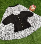 FANCY CHIFFON DIGITAL PRINT WORK SKIRT WITH TOP CASUAL WEAR WHOLESALE PRICE ETHNIC GARMENT (1)