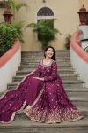 FANCY CHINO SEQUENCE EMBROIDERY WORK NAYRA CUT KURTI SHARARA WITH DUPATTA PARTY WEAR WHOLESALE PRICE ETHNIC GARMKENT (18)