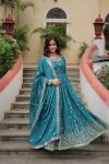 FANCY CHINO SEQUENCE EMBROIDERY WORK NAYRA CUT KURTI SHARARA WITH DUPATTA PARTY WEAR WHOLESALE PRICE ETHNIC GARMKENT (10)