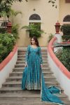 FANCY CHINO SEQUENCE EMBROIDERY WORK NAYRA CUT KURTI SHARARA WITH DUPATTA PARTY WEAR WHOLESALE PRICE ETHNIC GARMKENT (10)