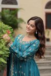 FANCY CHINO SEQUENCE EMBROIDERY WORK NAYRA CUT KURTI SHARARA WITH DUPATTA PARTY WEAR WHOLESALE PRICE ETHNIC GARMKENT (10)
