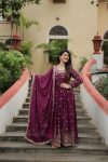 FANCY CHINO SEQUENCE EMBROIDERY WORK NAYRA CUT KURTI SHARARA WITH DUPATTA PARTY WEAR WHOLESALE PRICE ETHNIC GARMKENT (18)