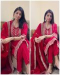 FANCY CHINON CODING SEQUENCE EMBROIDERY WORK TOP BOTTOM WITH DUPATTA PARTY WEAR WHOLESALE PRICE ETHNIC GARMENT (3)