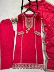 FANCY CHINON CODING SEQUENCE EMBROIDERY WORK TOP BOTTOM WITH DUPATTA PARTY WEAR WHOLESALE PRICE ETHNIC GARMENT (3)