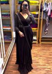 FANCY CHINON EMBROIDERY WORK READY TO WEAR SAREE WITH STITCHED BLOUSE AND WAIST BELT PARTY WEAR WHOLESALE PRICE ETHNIC GARMENT (6)
