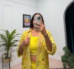 FANCY CHINON EMBROIDREY MOTI LACE WORK BLOUSE KOTI WITH PALAZZO PARTY WEAR WHOLESALE PRICE ETHNIC GARMENT (7)