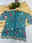 FANCY CHINON FLORAL EMBROIDERY WORK PALAZZO BLOUSE WITH KOTI PARTY WEAR WHOLESALE PRICE ETHNIC GARMENT (7)