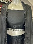 FANCY CHINON HANGING LACE WORK TUBE TOP DRAPED SKIRT WITH SHRUG PARTY WEAR WHOLESALE PRICE ETHNIC GARMENT (4)