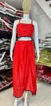 FANCY CHINON HANGING LACE WORK TUBE TOP DRAPED SKIRT WITH SHRUG PARTY WEAR WHOLESALE PRICE ETHNIC GARMENT (8)