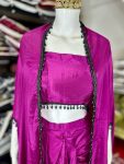 FANCY CHINON HANGING LACE WORK TUBE TOP DRAPED SKIRT WITH SHRUG PARTY WEAR WHOLESALE PRICE ETHNIC GARMENT (15)