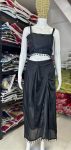 FANCY CHINON HANGING LACE WORK TUBE TOP DRAPED SKIRT WITH SHRUG PARTY WEAR WHOLESALE PRICE ETHNIC GARMENT (4)
