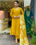 FANCY CHINON SILK EMBROIDERY WORK TOP BOTTOM WITH DUPATTA PARTY WEAR WHOLESALE PRICE ETHNIC GARMENT (3)