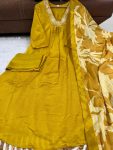 FANCY CHINON SILK EMBROIDERY WORK TOP BOTTOM WITH DUPATTA PARTY WEAR WHOLESALE PRICE ETHNIC GARMENT (3)